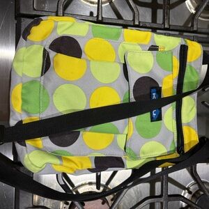 Kavu Gray Bag with Yellow and Green Dots